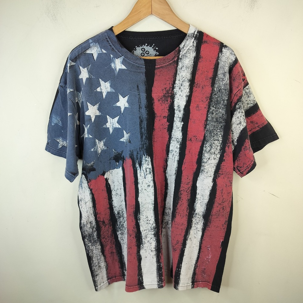 Dom All About The Art T-Shirt Patriotic American Flag Graphic Usa